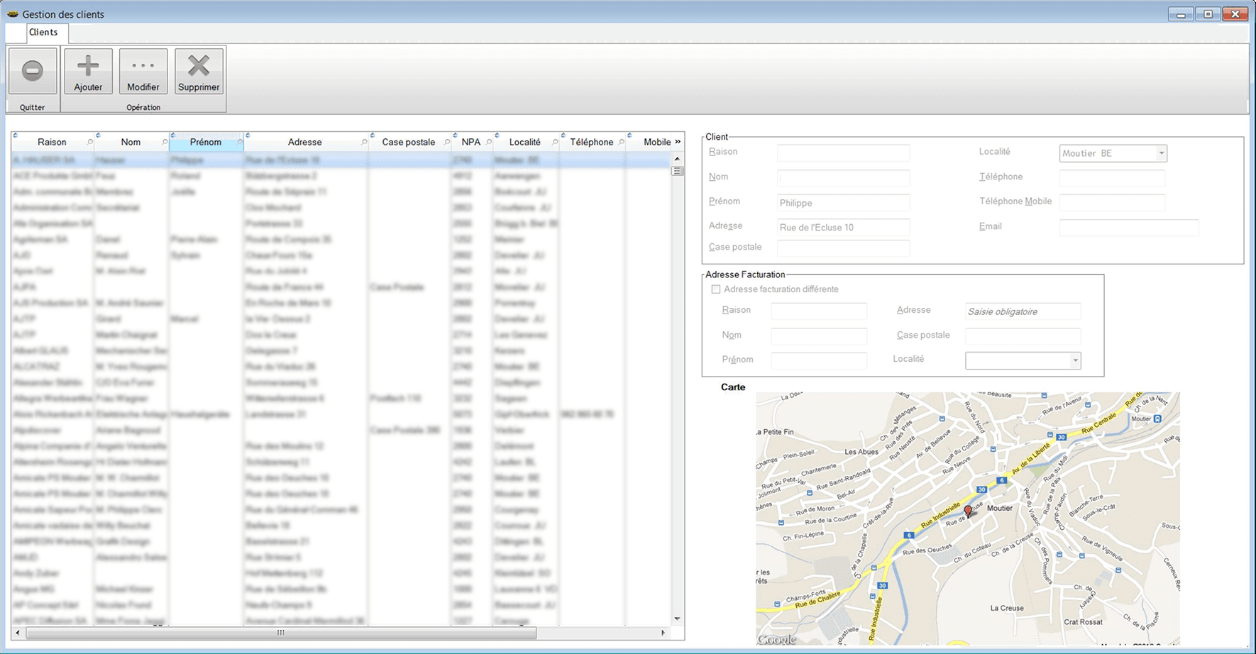 Ancienne interface : Des processus plus fluides