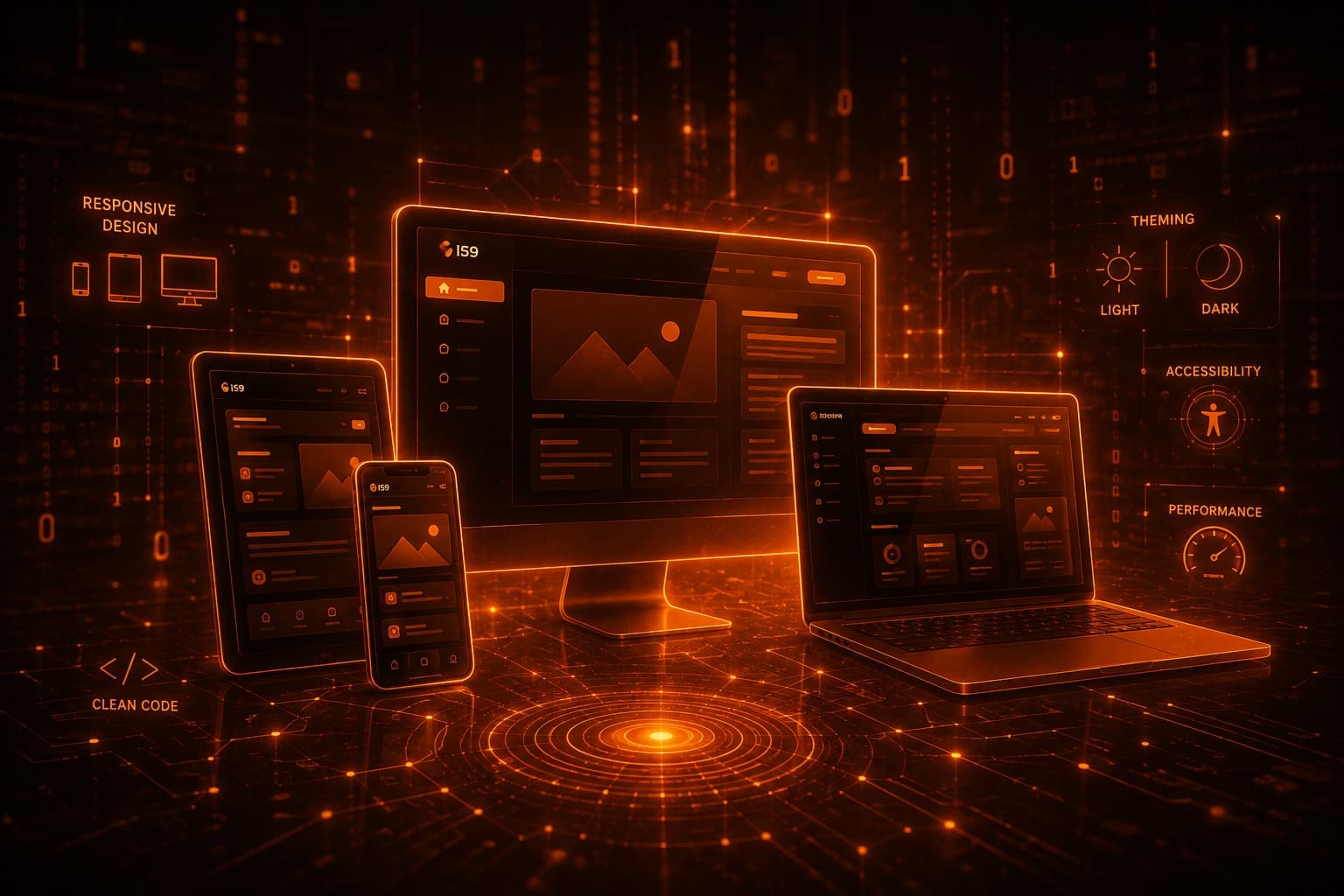Application métier accessible sur ordinateur, tablette et mobile
